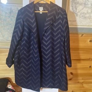 Chico’s collection navy blue jacket